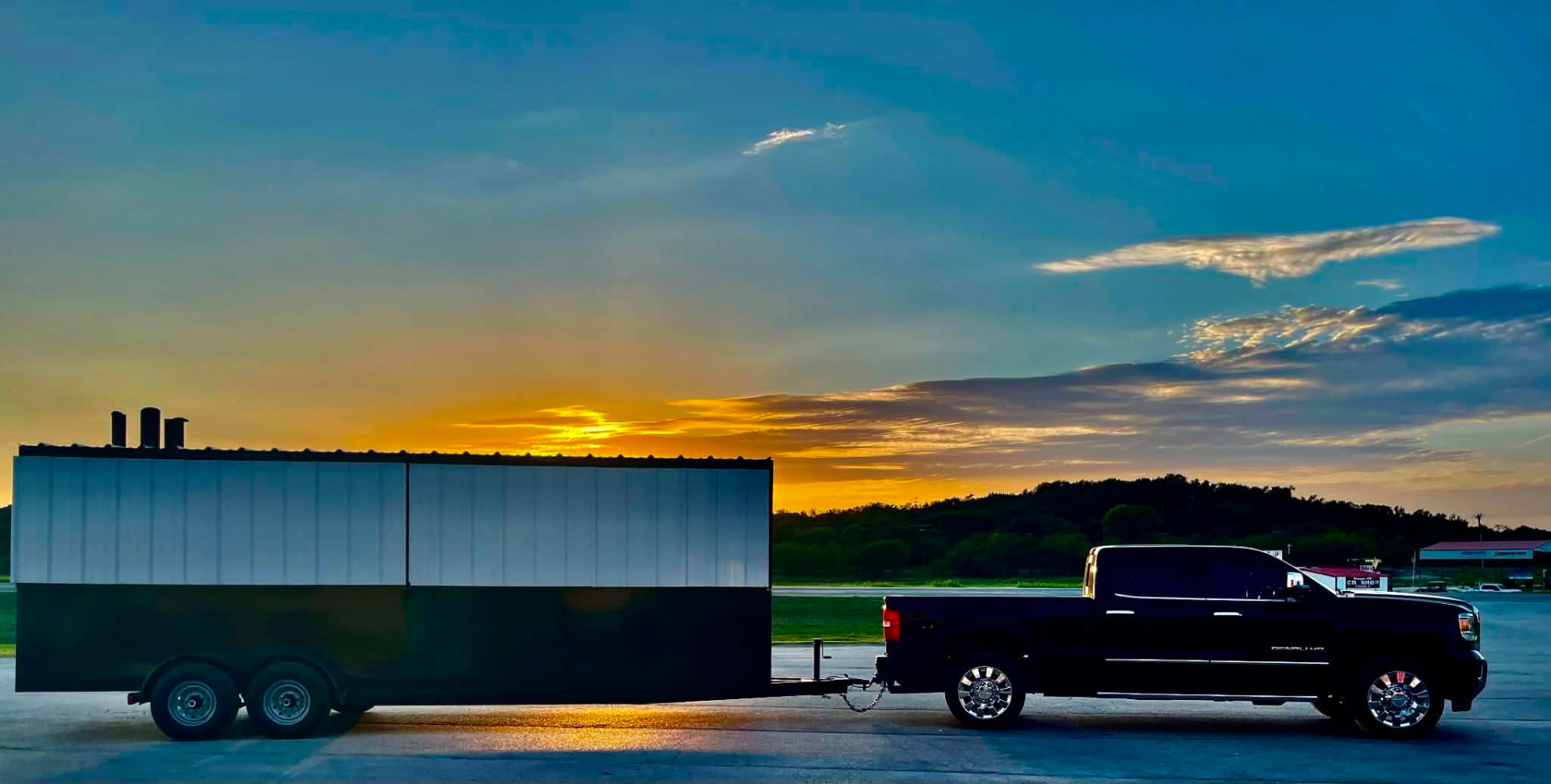 20-foot barbecue smoker trailer